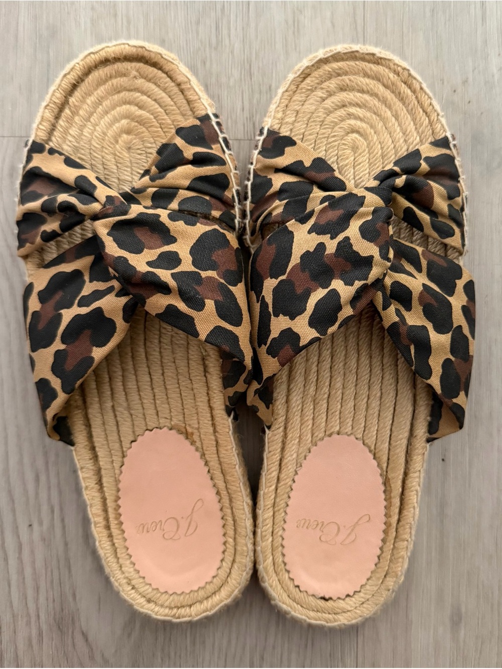 J. Crew Leopard Knot Sandals - Brown/Black